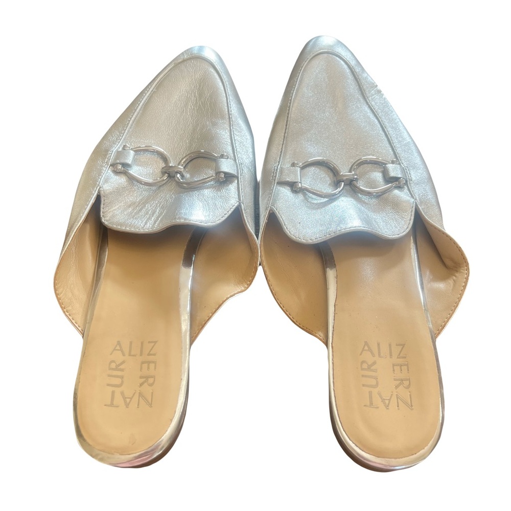 Naturalizer Silver Slip-On Loafers